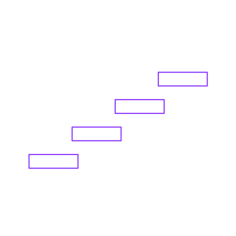 Buildings Stair Treads Risers Profile Open Floating Outline Icon Svg Set, Free Vectors File